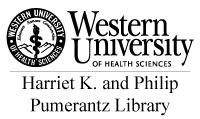 WesternU Pumerantz Library Logo link to the WesternU library website